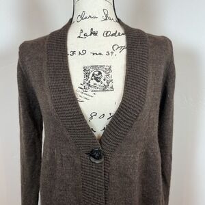 Elisabetta Collection Womens Cardigan Sweater Brown Button Front Made in Italy M
